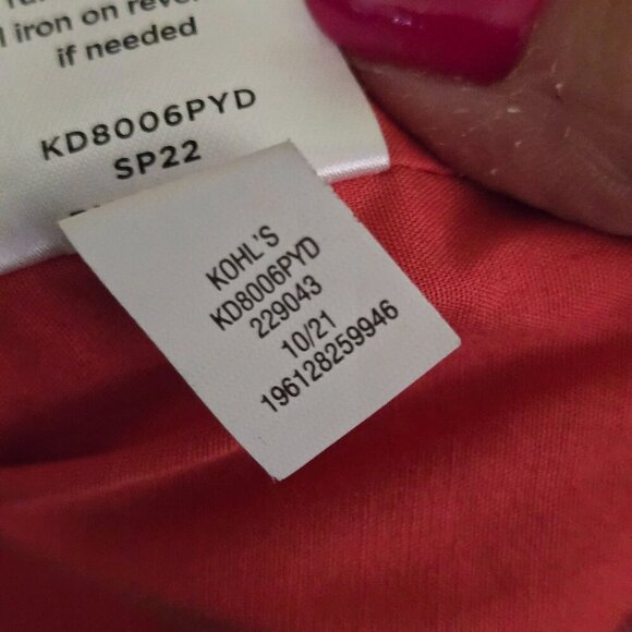 Draper James RSVP Linen Blend Sustainable Heathered Red 1 Button Blazer Size L - Picture 8 of 8